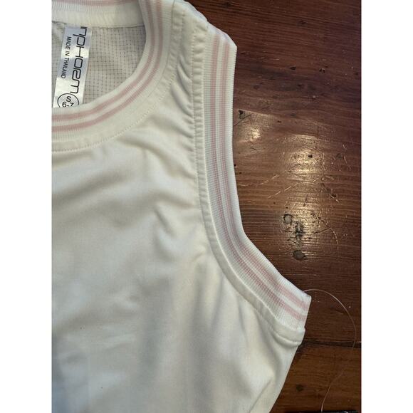 Inphorm Girls White Sleeveless Athletic Tank Tennis Golf NWT Size 6-7 - Picture 3 of 7